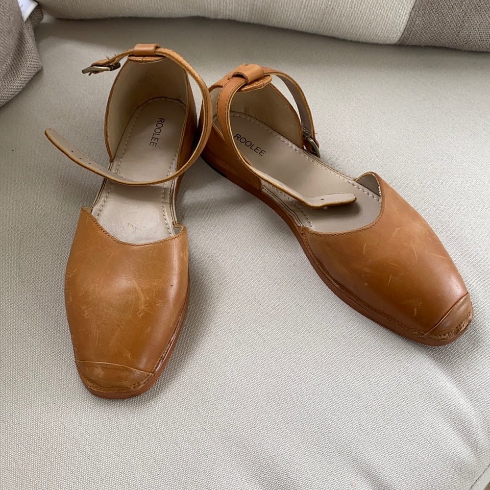 Roolee Tan Leather Sandals